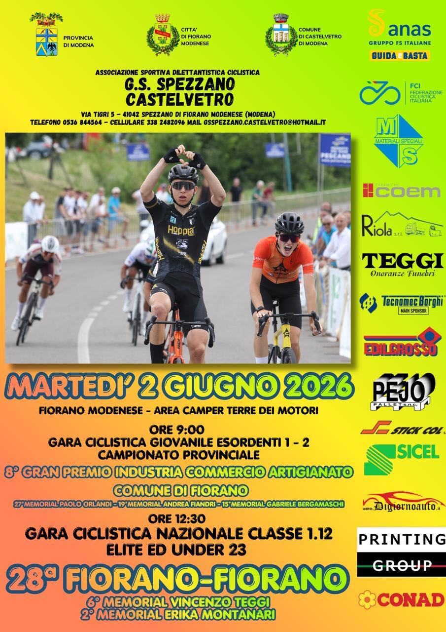 28° FIORANO-FIORANO – Martedì 2 Giugno 2026